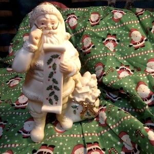 “Lenox” checking it twice Santa ,bone China,white.